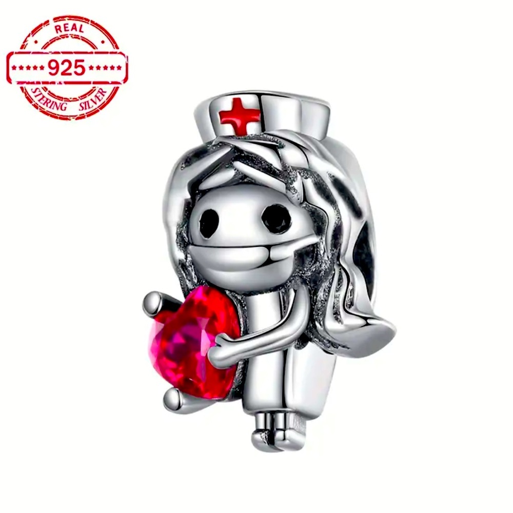 925 sterling silver nurse bracelet or necklace charm NWT